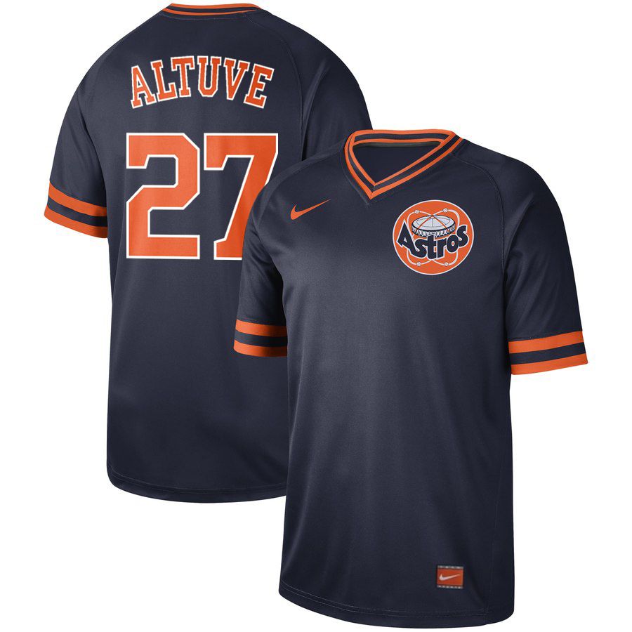 2019 Men MLB Houston Astros #27 Altuve blue Nike Cooperstown Collection Jerseys